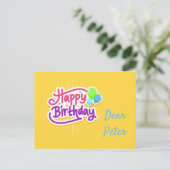 Happy Birthday Postkarte (Stehend Vorderseite)
