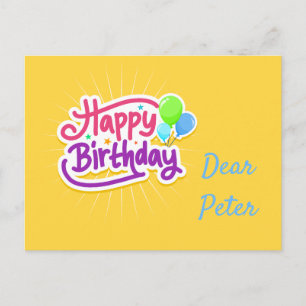Happy Birthday Postkarte