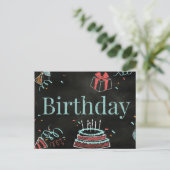 HAPPY BIRTHDAY POSTKARTE (Stehend Vorderseite)