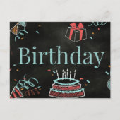 HAPPY BIRTHDAY POSTKARTE (Vorderseite)