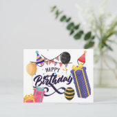 Happy Birthday Postkarte (Stehend Vorderseite)
