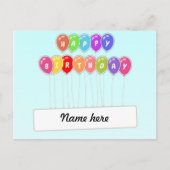 Happy Birthday Postkarte (Vorderseite)