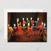 Happy Birthday Postkarte (Vorne/Hinten)