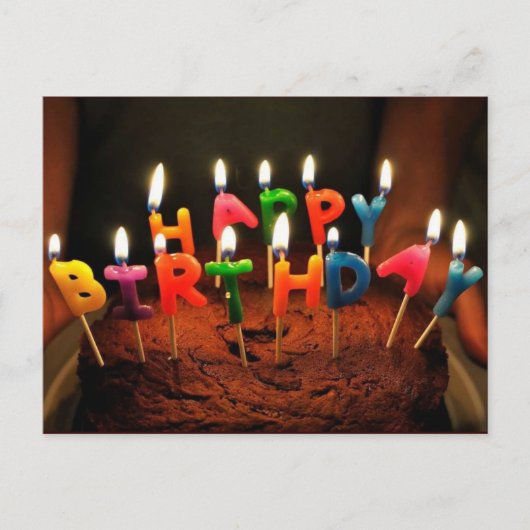 Happy Birthday Postkarte (Vorderseite)