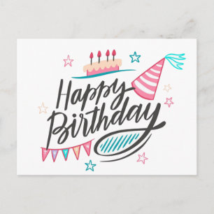 Happy Birthday Postkarte