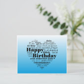 Happy Birthday Postkarte (Stehend Vorderseite)