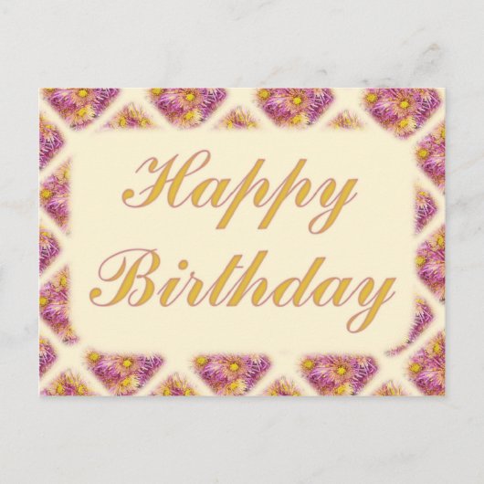 Happy Birthday Postkarte (Vorderseite)