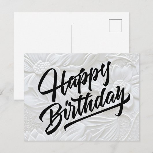 Happy Birthday Postkarte (Vorne/Hinten)
