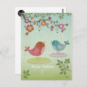 Happy Birthday Postkarte (Vorne/Hinten)