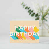 HAPPY BIRTHDAY POSTKARTE (Stehend Vorderseite)