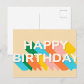 HAPPY BIRTHDAY POSTKARTE (Vorne/Hinten)