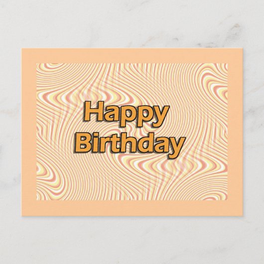 Happy Birthday Postkarte (Vorderseite)