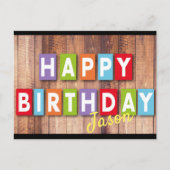 Happy Birthday Postkarte (Vorderseite)