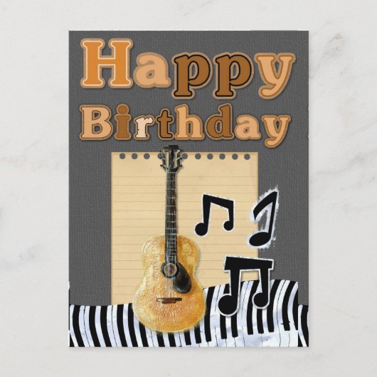 Happy Birthday Postkarte (Vorderseite)