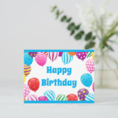 Happy Birthday Postkarte (Stehend Vorderseite)