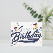 Happy Birthday Postkarte (Stehend Vorderseite)