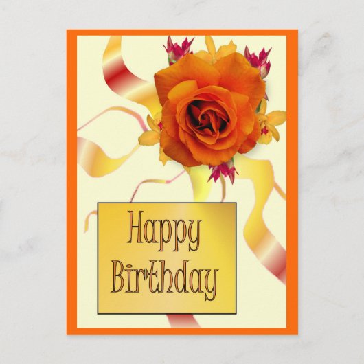 Happy Birthday Postkarte (Vorderseite)