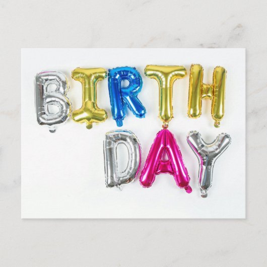 HAPPY BIRTHDAY POSTKARTE (Vorderseite)