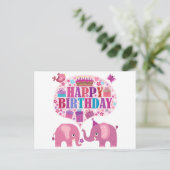 Happy Birthday Postkarte (Stehend Vorderseite)