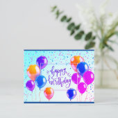 Happy Birthday Postkarte (Stehend Vorderseite)