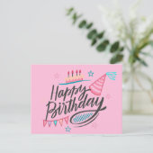 Happy Birthday Postkarte (Stehend Vorderseite)