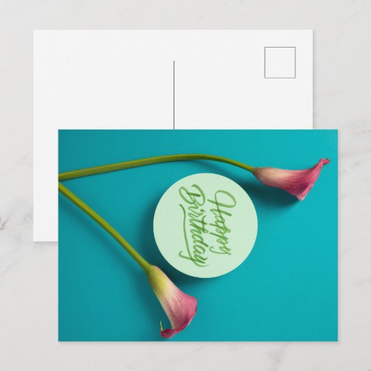 HAPPY BIRTHDAY POSTKARTE (Vorne/Hinten)