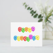 Happy Birthday Postkarte (Stehend Vorderseite)