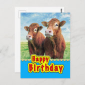 Happy Birthday Postkarte (Vorne/Hinten)