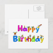 Happy Birthday Postkarte (Vorne/Hinten)