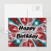 Happy Birthday Postkarte (Vorne/Hinten)