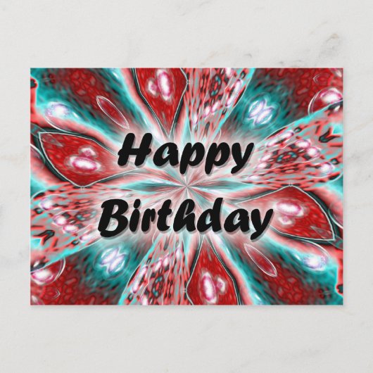 Happy Birthday Postkarte (Vorderseite)