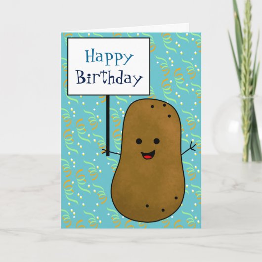 Happy Birthday Potato Karte (Vorderseite)