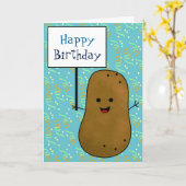 Happy Birthday Potato Karte (Gelbe Blume)