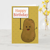 Happy Birthday Potato Karte (Gelbe Blume)