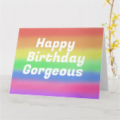 Happy Birthday prächtige Regenbogenkarte Karte (Gelbe Blume)