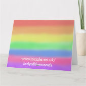 Happy Birthday prächtige Regenbogenkarte Karte (Rückseite)