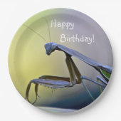 Happy Birthday Praying Mantis Pappteller (Vorderseite)