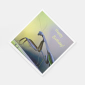 Happy Birthday Praying Mantis Serviette (Ecke)