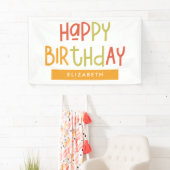 Happy Birthday Preppy Playful Fun Einfache Begrüßu Banner (Insitu)