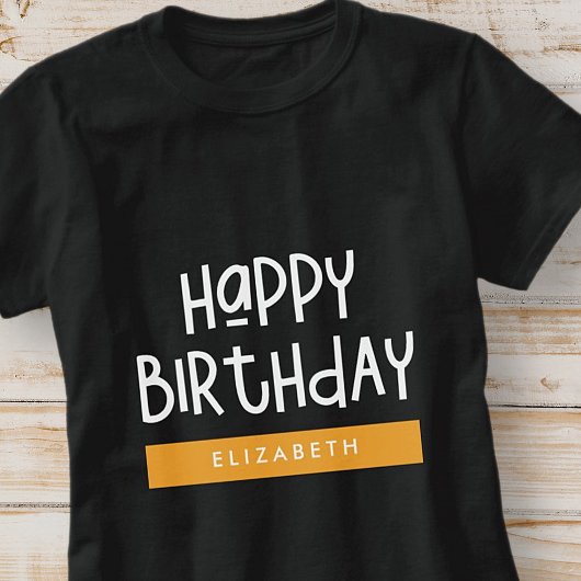 Happy Birthday Preppy Playful Fun Einfache Begrüßu T-Shirt