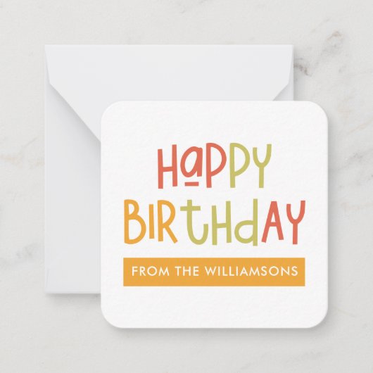 Happy Birthday Preppy Playful Fun Familie Gruß Mitteilungskarte (Vorderseite)