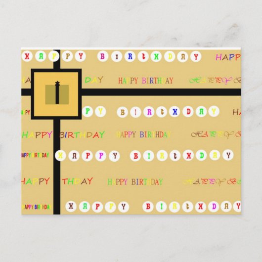 Happy Birthday Present Card Postkarte (Vorderseite)