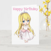 Happy Birthday Princess Card Karte (Gelbe Blume)