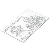 Happy Birthday Princess Coloring Notizblock (angewinkelt)