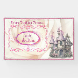 Happy Birthday Princess & Fairy Tale Party Banner