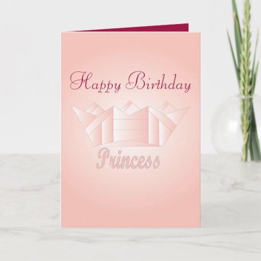 Happy Birthday Princess Karte (Vorderseite)