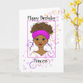 Happy Birthday Princess Karte (Gelbe Blume)