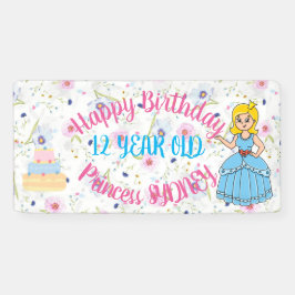 Happy Birthday Princess Party Banner