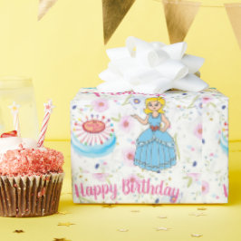 Happy Birthday Princess Wrapping Paper Geschenkpapier