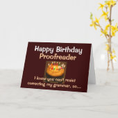 Happy Birthday Proofreader Karte (Gelbe Blume)